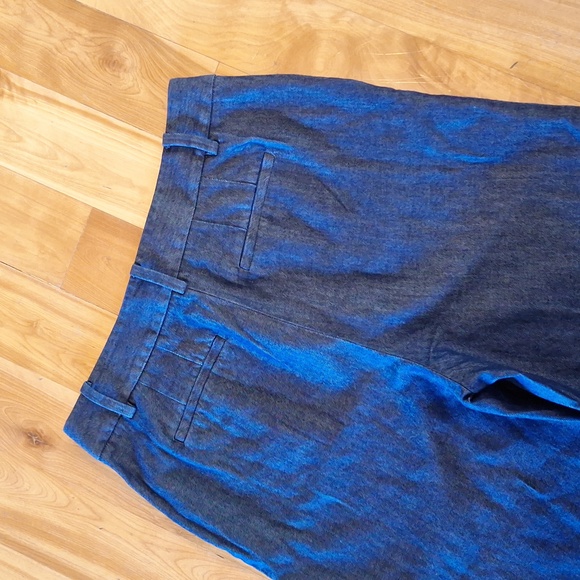 Talbots Weston Wide-leg High Waisted Pants Size 12 Blue Lyocel Cotton Old Money - Picture 12 of 13